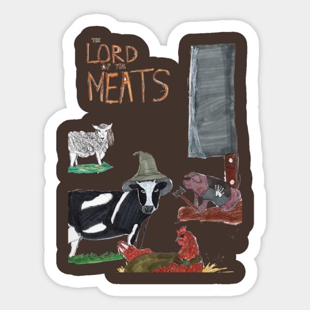 Lord of the Meats Sticker by Salty Pretzel